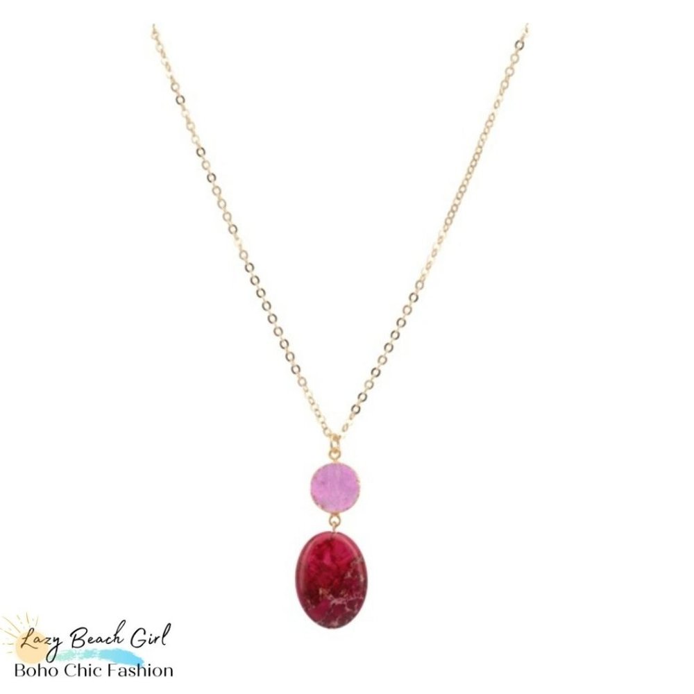 Druzy Quartz Long Necklace